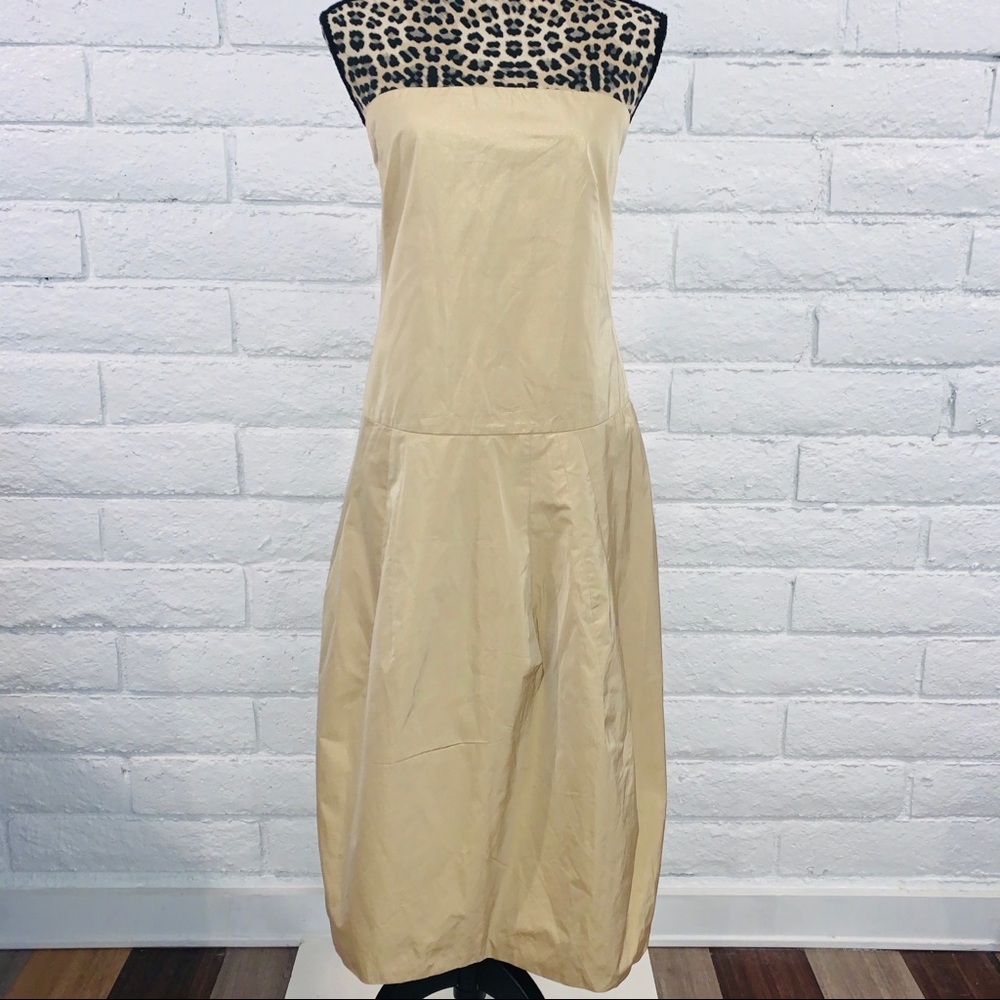 Donna Karen Signature Gold metallic dress size 10